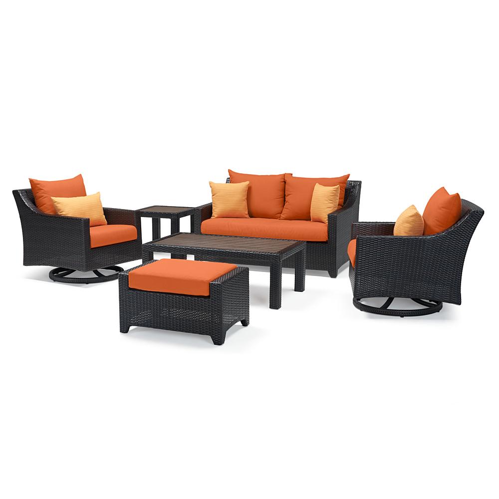 Deco 6 Piece Sunbrella Outdoor Love & Motion Club Set