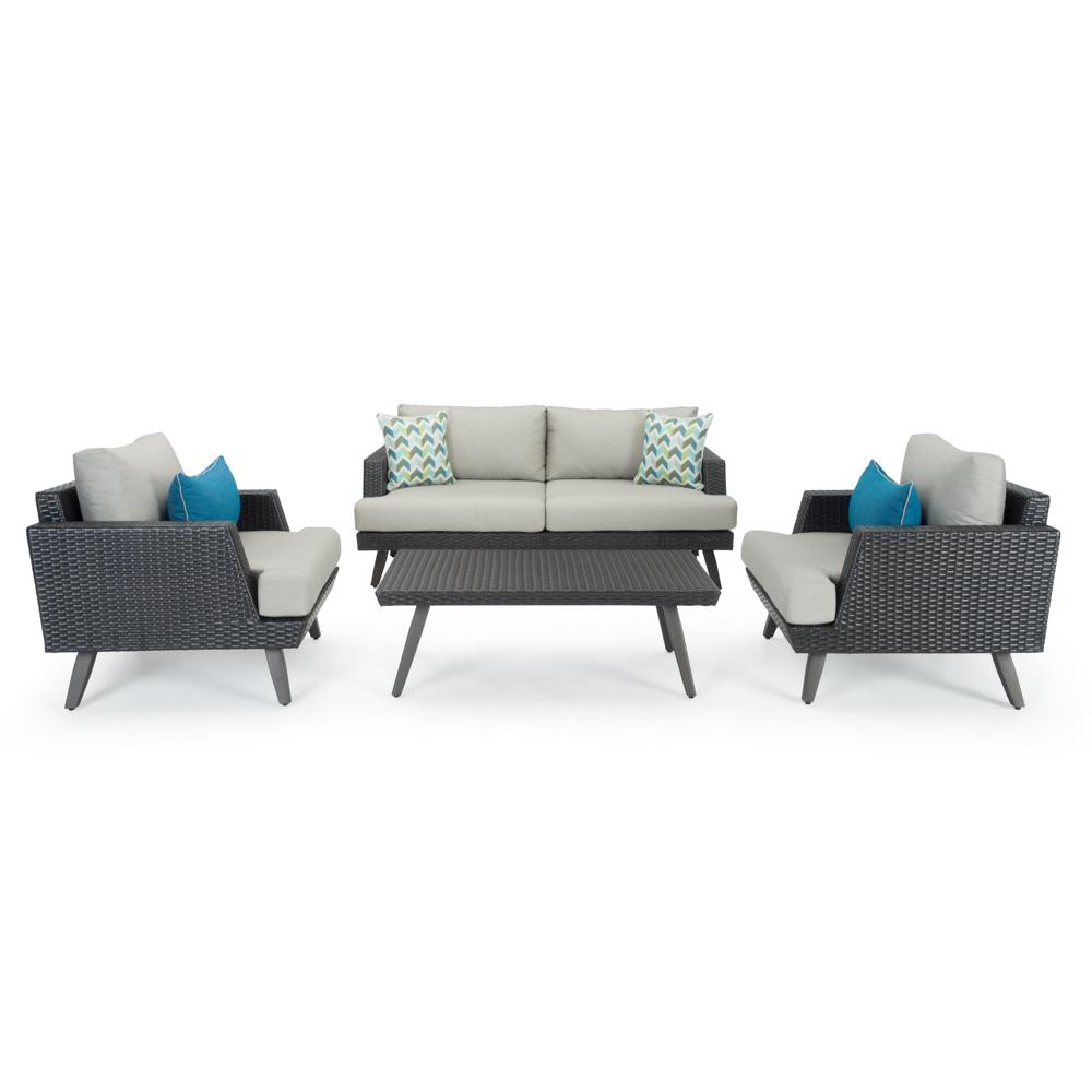 Portofino Casual 4 Piece Sunbrella Outdoor Love Seat Group
