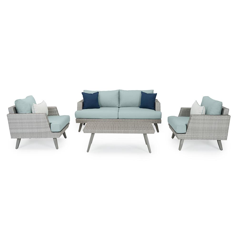 Portofino Casual 4 Piece Sunbrella Outdoor Love Seat Group