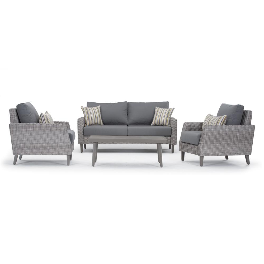 Portofino Affinity 4 Piece Sunbrella Outdoor Loveseat Group
