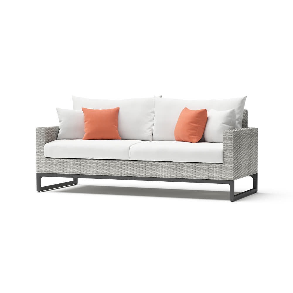 Milo Espresso 78in Sunbrella Outdoor Sofa