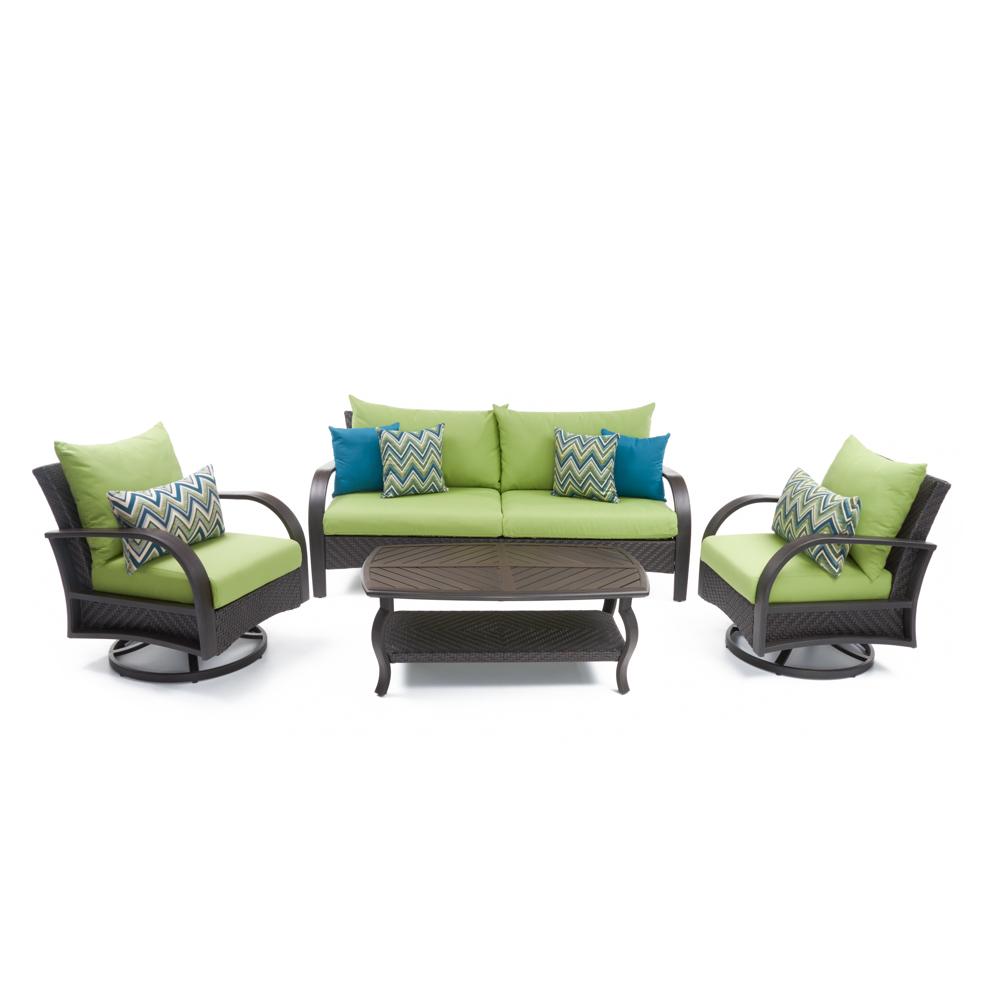 Barcelo 4 Piece Sunbrella Outdoor Motion Seating Set