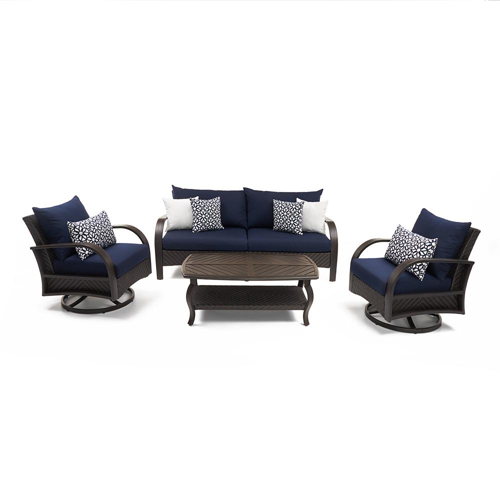 Barcelo 4 Piece Sunbrella Outdoor Motion Seating Set