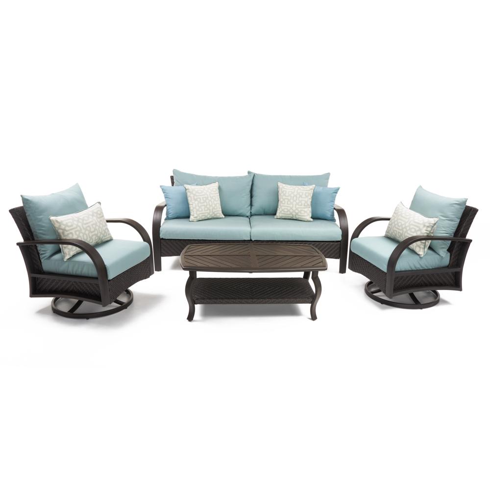 Barcelo 4 Piece Sunbrella Outdoor Motion Seating Set