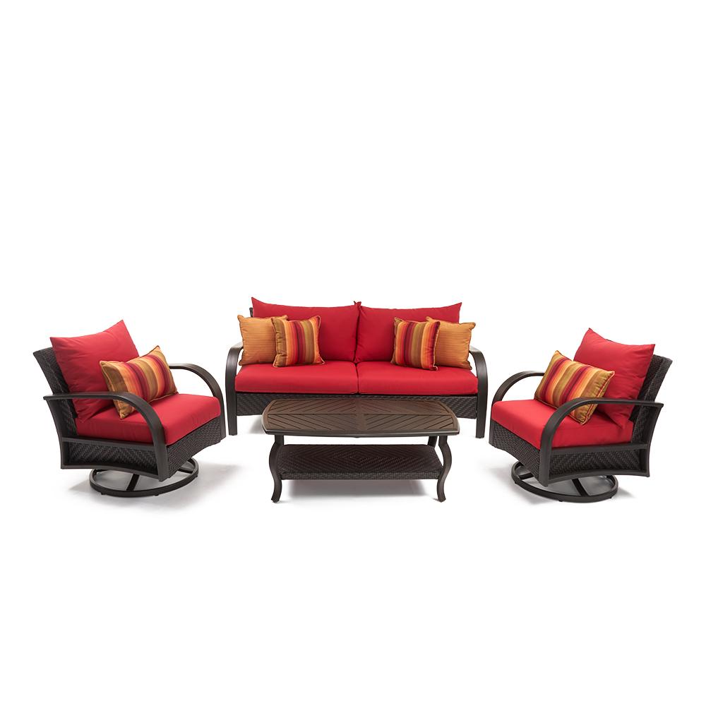 Barcelo 4 Piece Sunbrella Outdoor Motion Seating Set