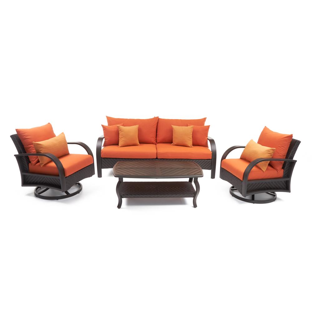 Barcelo 4 Piece Sunbrella Outdoor Motion Seating Set