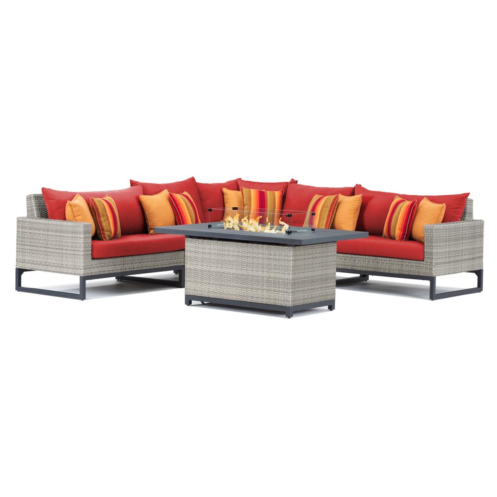 Milo Espresso 6 Piece Fire Sectional