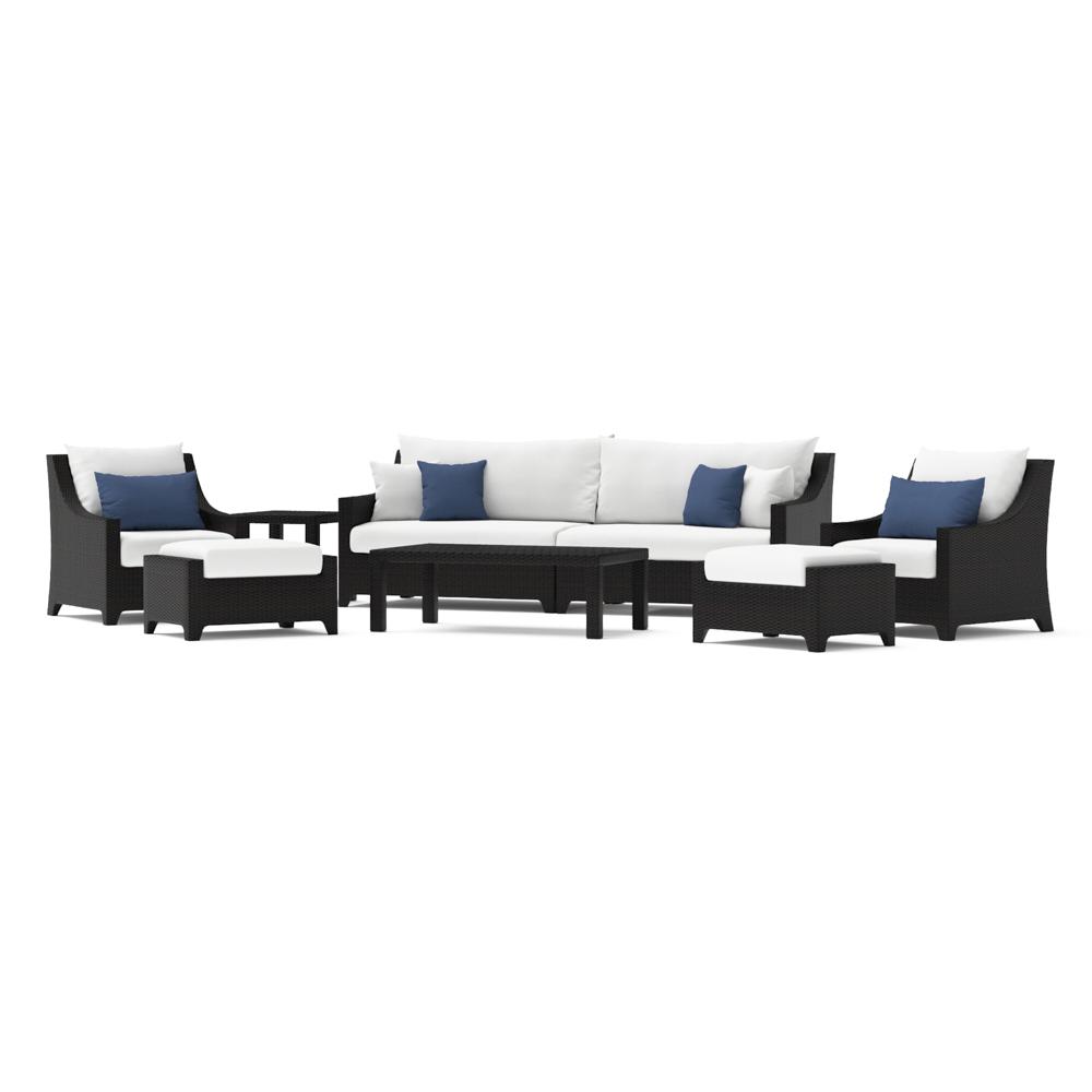 Deco 8 Piece Sunbrella Outdoor Sofa & Club Chair Set