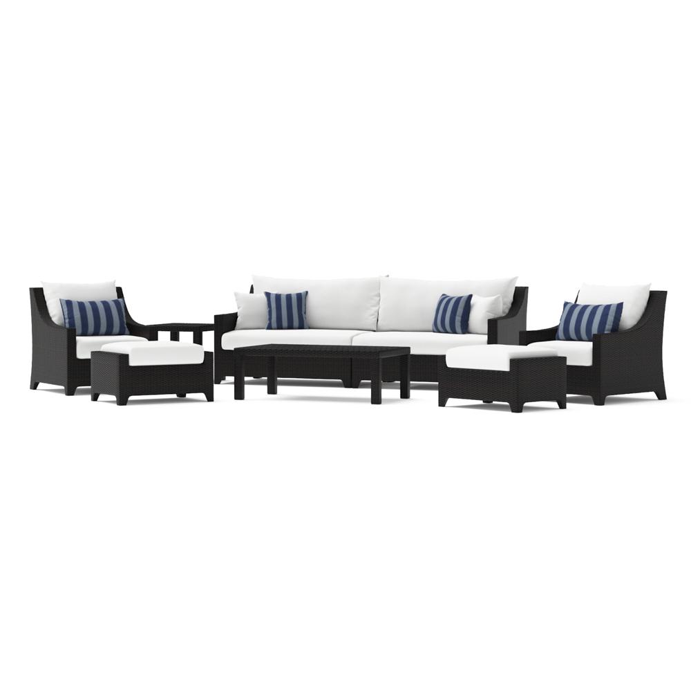 Deco 8 Piece Sunbrella Outdoor Sofa & Club Chair Set