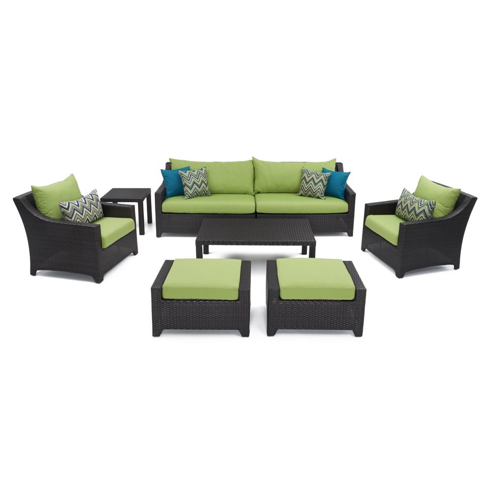 Deco 8 Piece Sunbrella Outdoor Sofa & Club Chair Set
