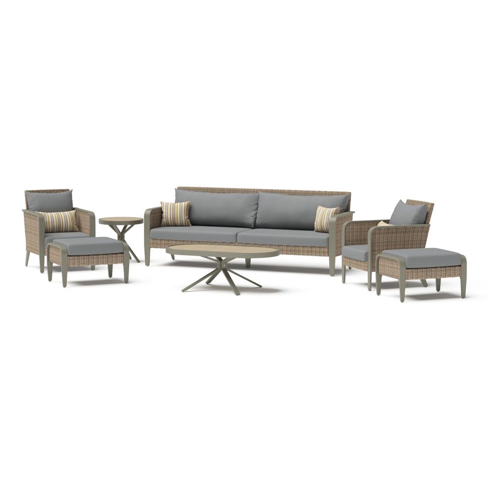 Grantina 7 Piece Sunbrella Outdoor Sofa & Club Chair Set