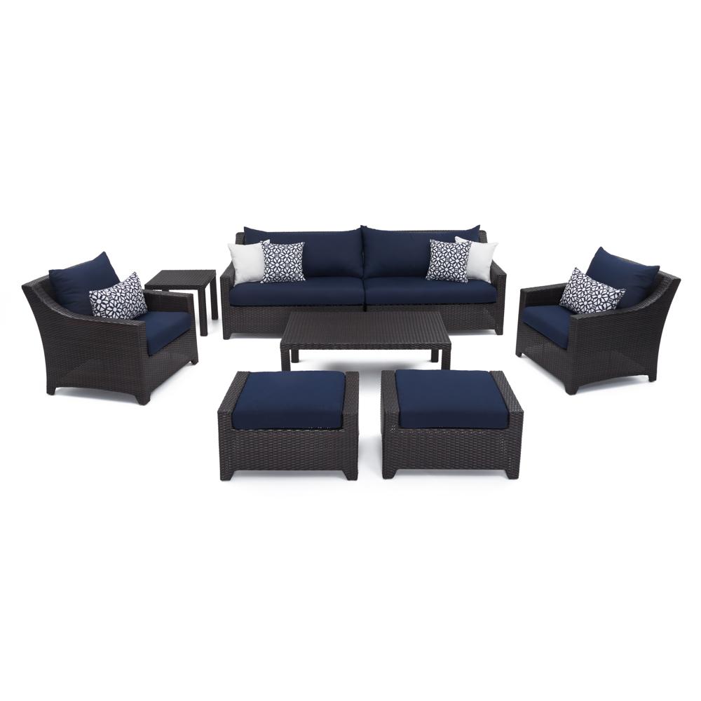 Deco 8 Piece Sunbrella Outdoor Sofa & Club Chair Set