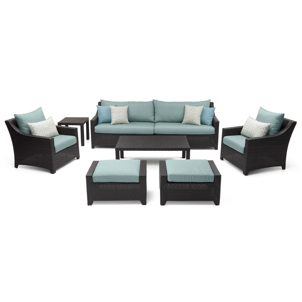 Deco 8 Piece Sunbrella Outdoor Sofa & Club Chair Set