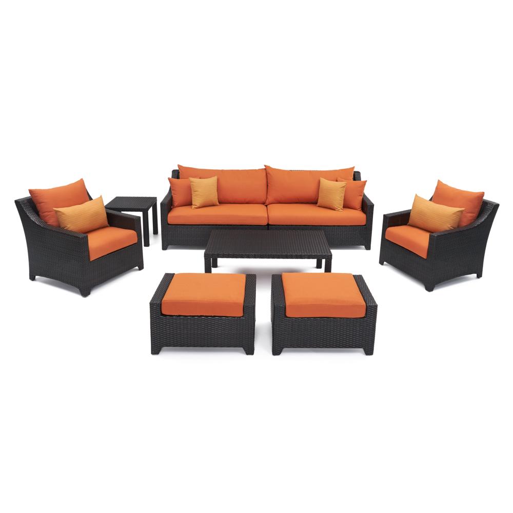 Deco 8 Piece Sunbrella Outdoor Sofa & Club Chair Set