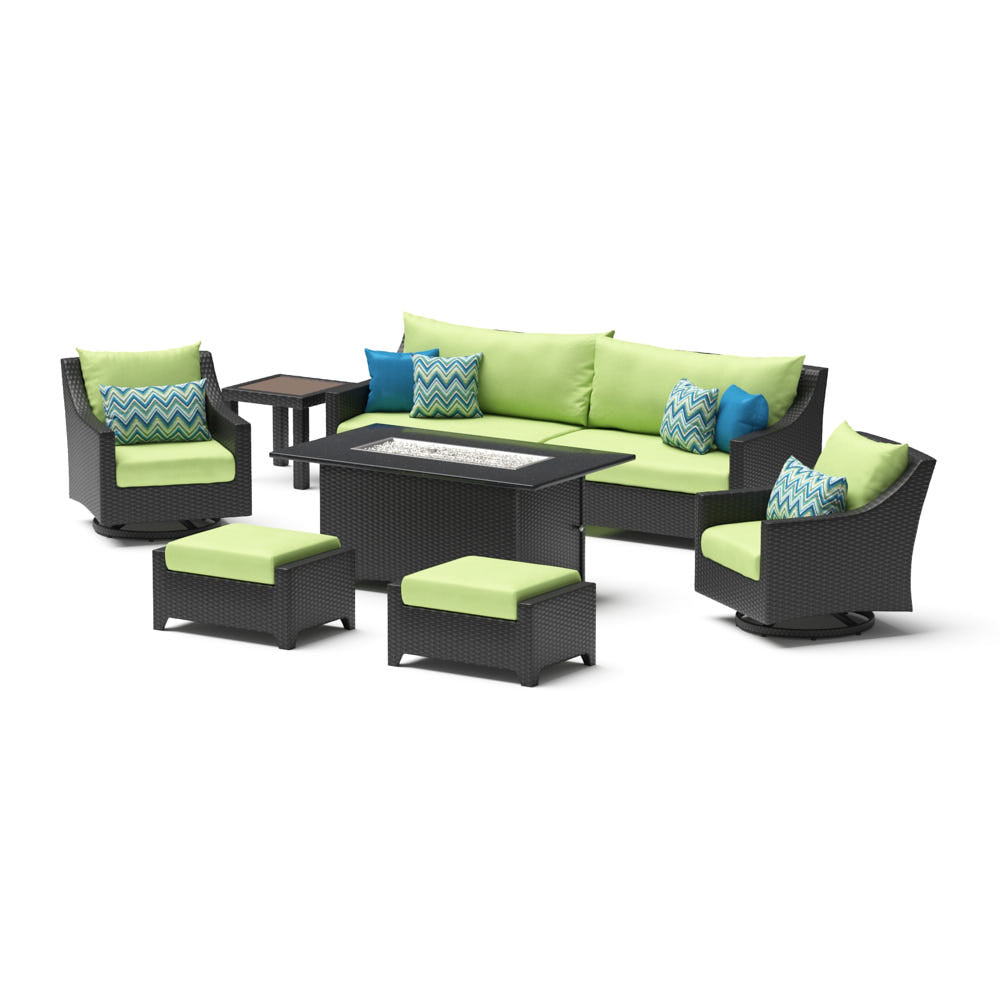 Deco 8 Piece Sunbrella Outdoor Motion Fire Set