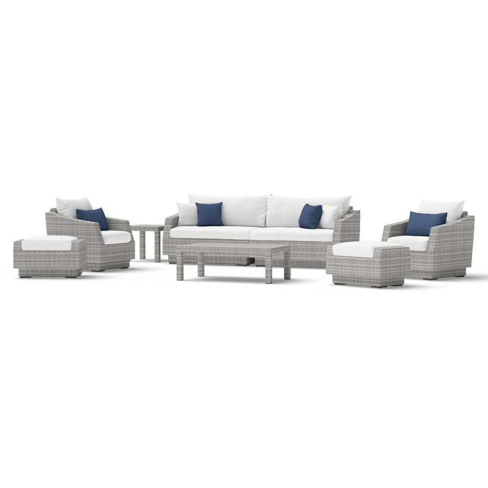 Cannes 8 Piece Sunbrella Outdoor Sofa & Club Chair Set