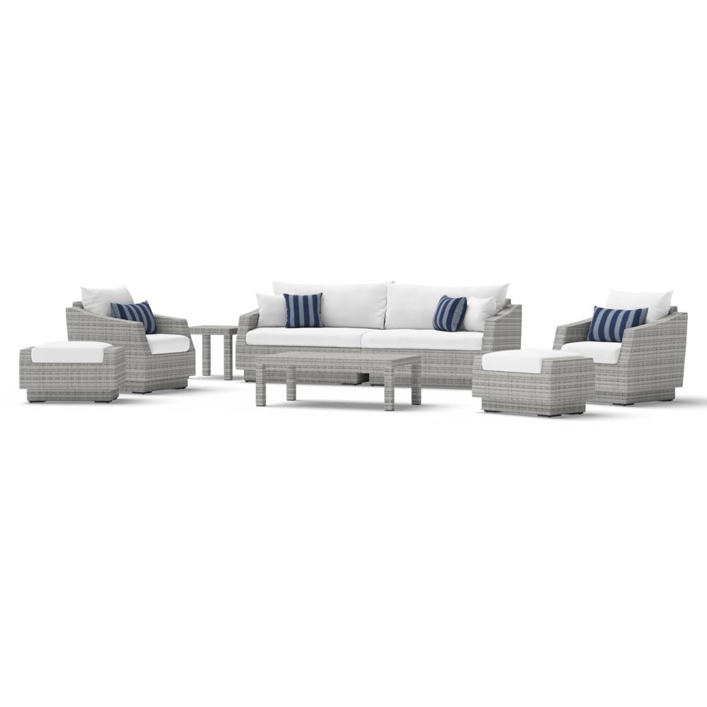 Cannes 8 Piece Sunbrella Outdoor Sofa & Club Chair Set