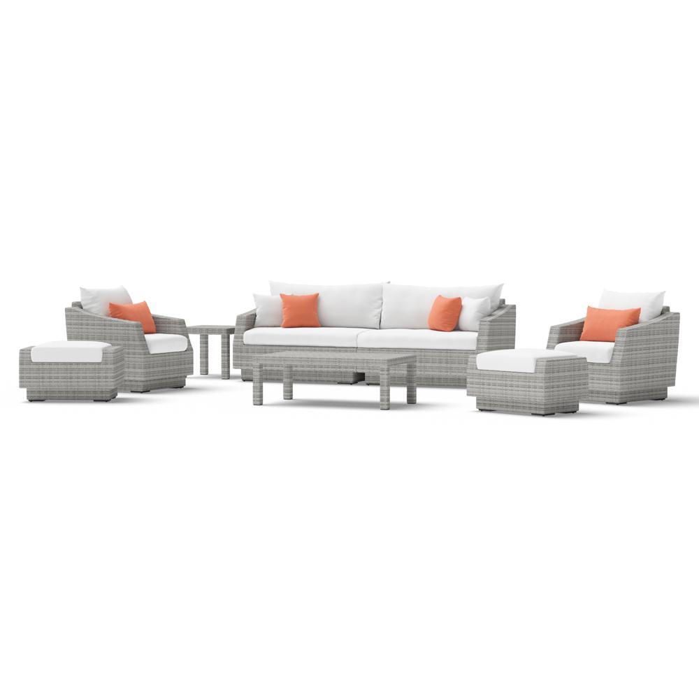 Cannes 8 Piece Sunbrella Outdoor Sofa & Club Chair Set