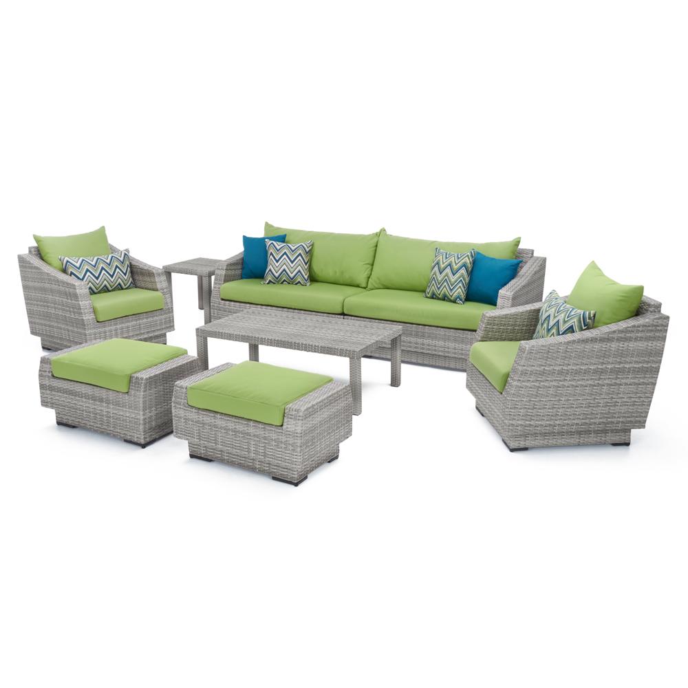 Cannes 8 Piece Sunbrella Outdoor Sofa & Club Chair Set