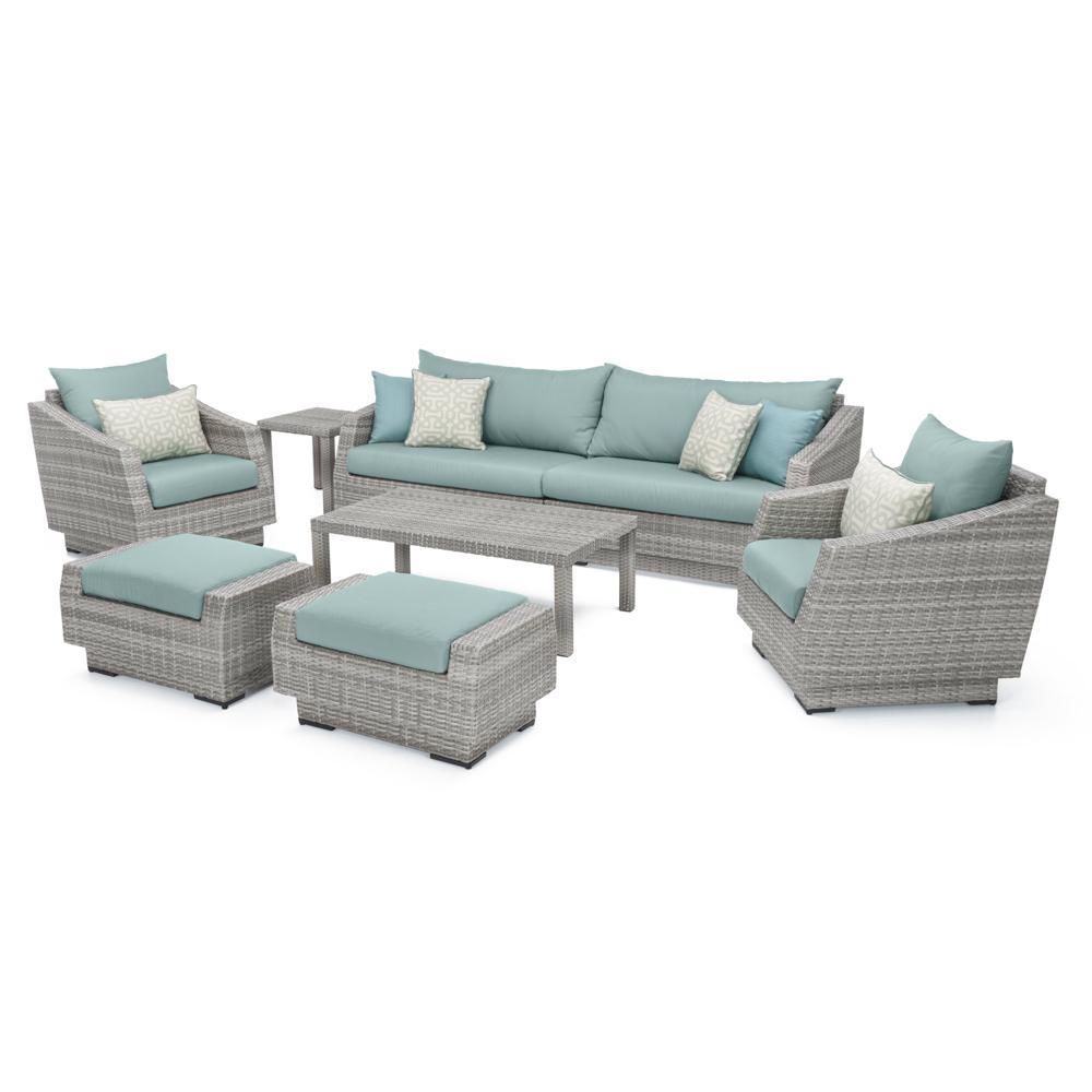 Cannes 8 Piece Sunbrella Outdoor Sofa & Club Chair Set