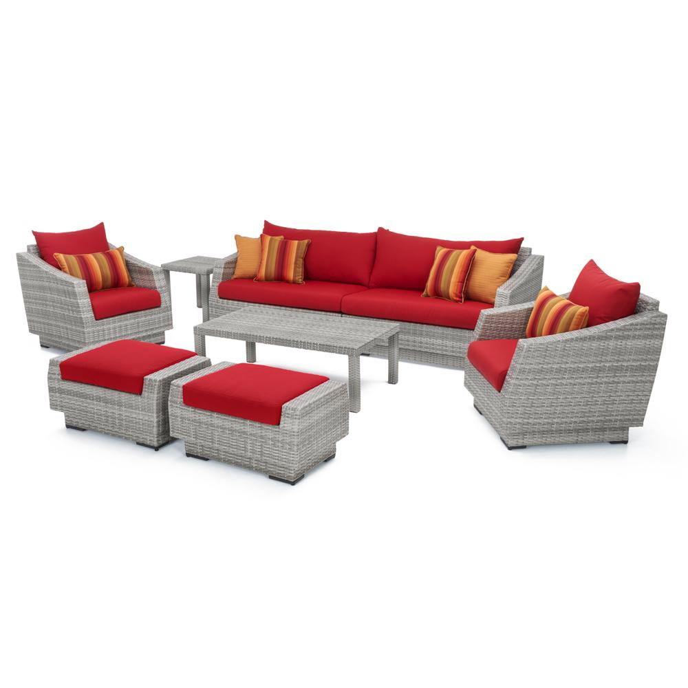Cannes 8 Piece Sunbrella Outdoor Sofa & Club Chair Set