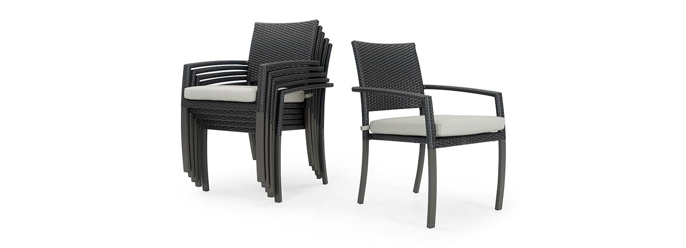 Portofino Casual Set of 6 Sunbrella Outdoor Dining Chairs