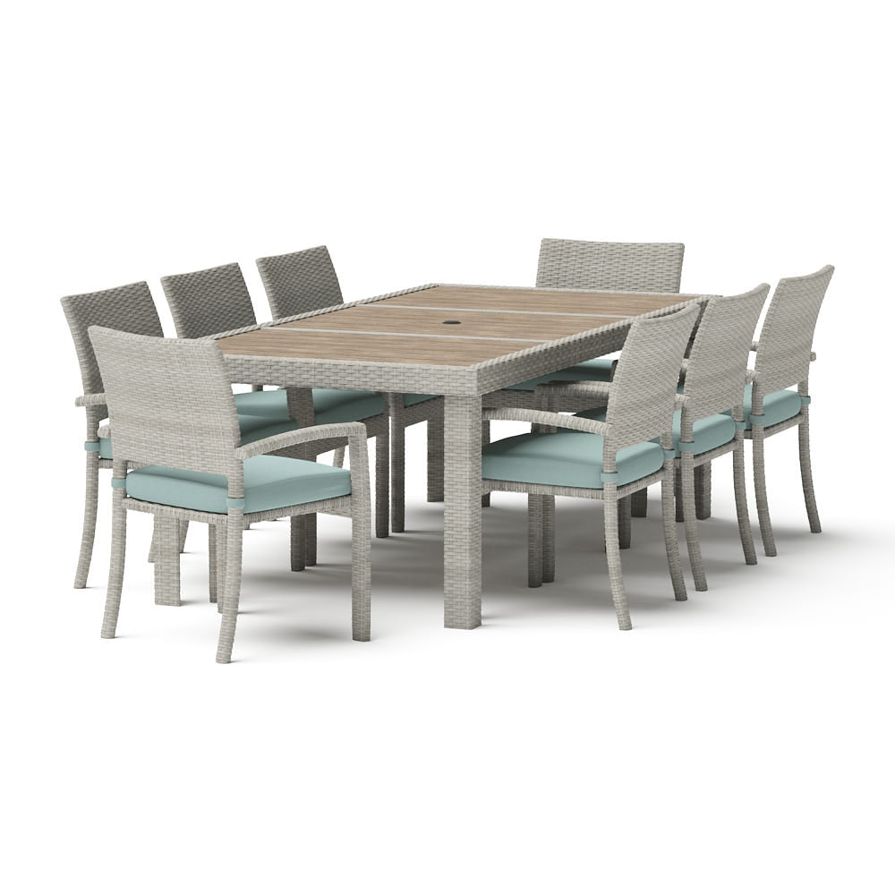 Portofino Comfort 9 Piece Sunbrella Outdoor Dining Set