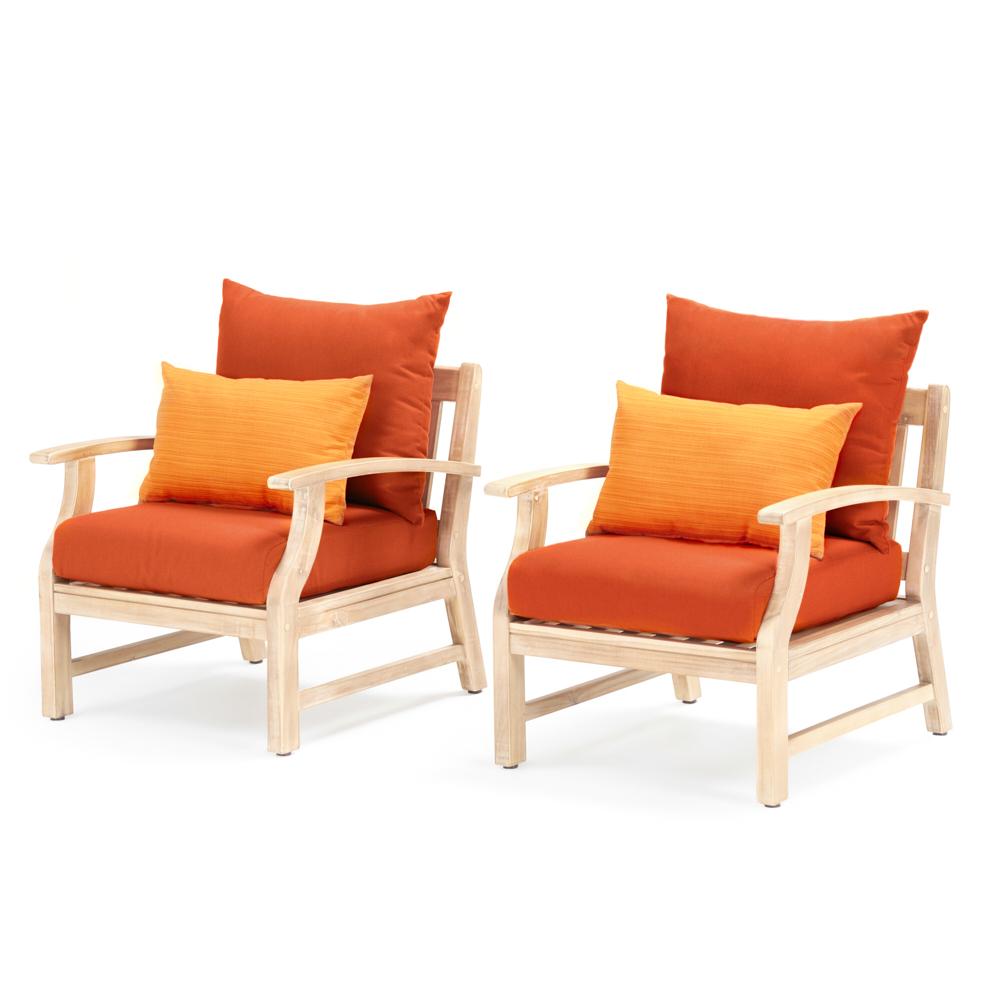 Kooper Set of 2 Sunbrella Outdoor Club Chairs