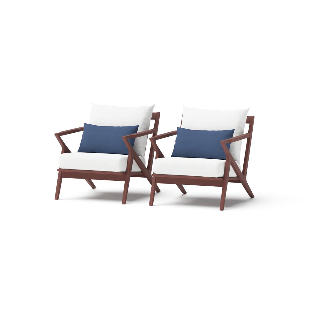 Vaughn Set of 2 Sunbrella Outdoor Club Chairs