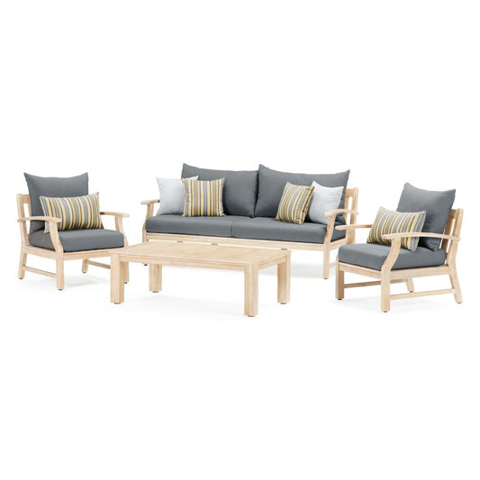 Kooper 4 Piece Sunbrella Outdoor Sofa & Club Chair Set