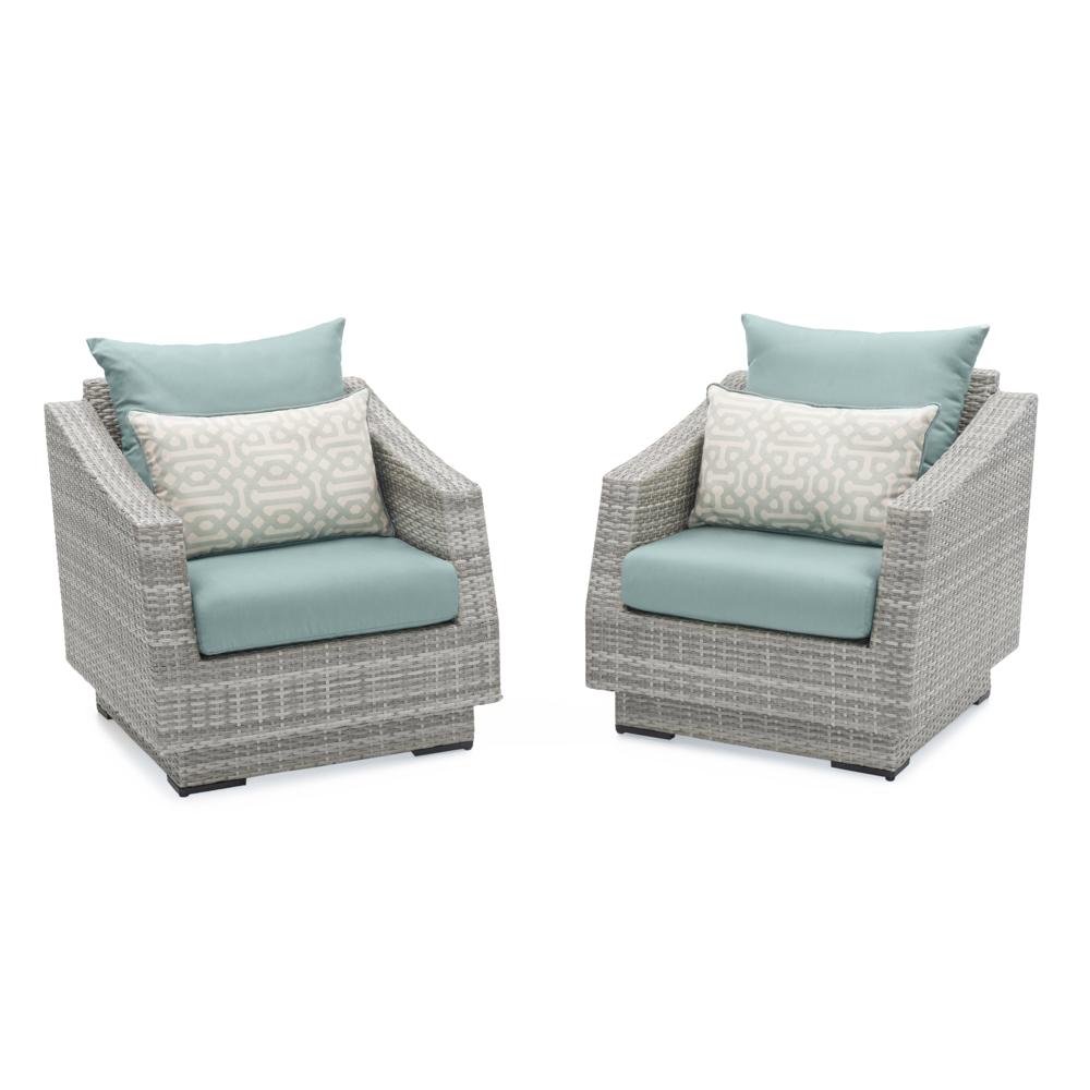 Cannes Set of 2 Sunbrella Outdoor Club Chairs