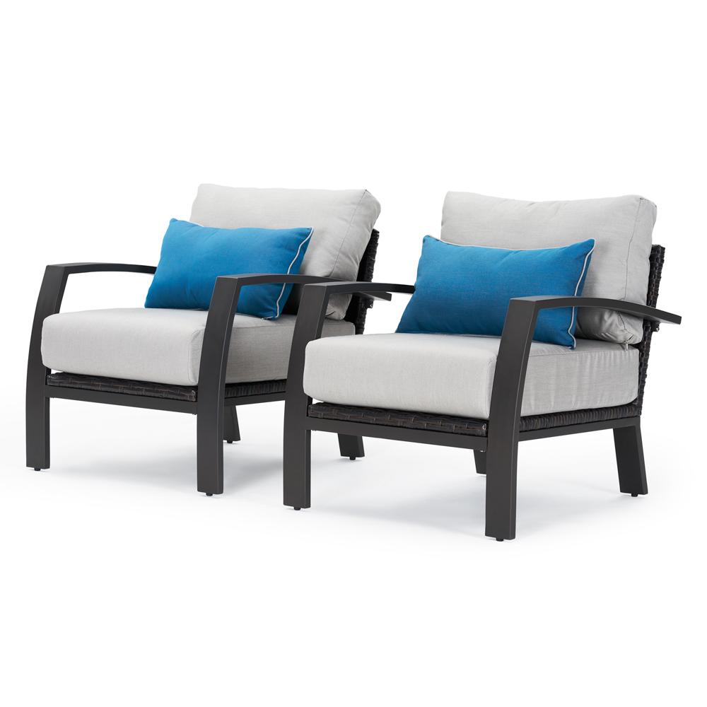 Portofino Repose Set of 2 Sunbrella Outdoor Club Chairs