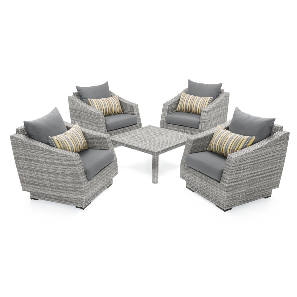 Cannes 5 Piece Club & Table Chat Set