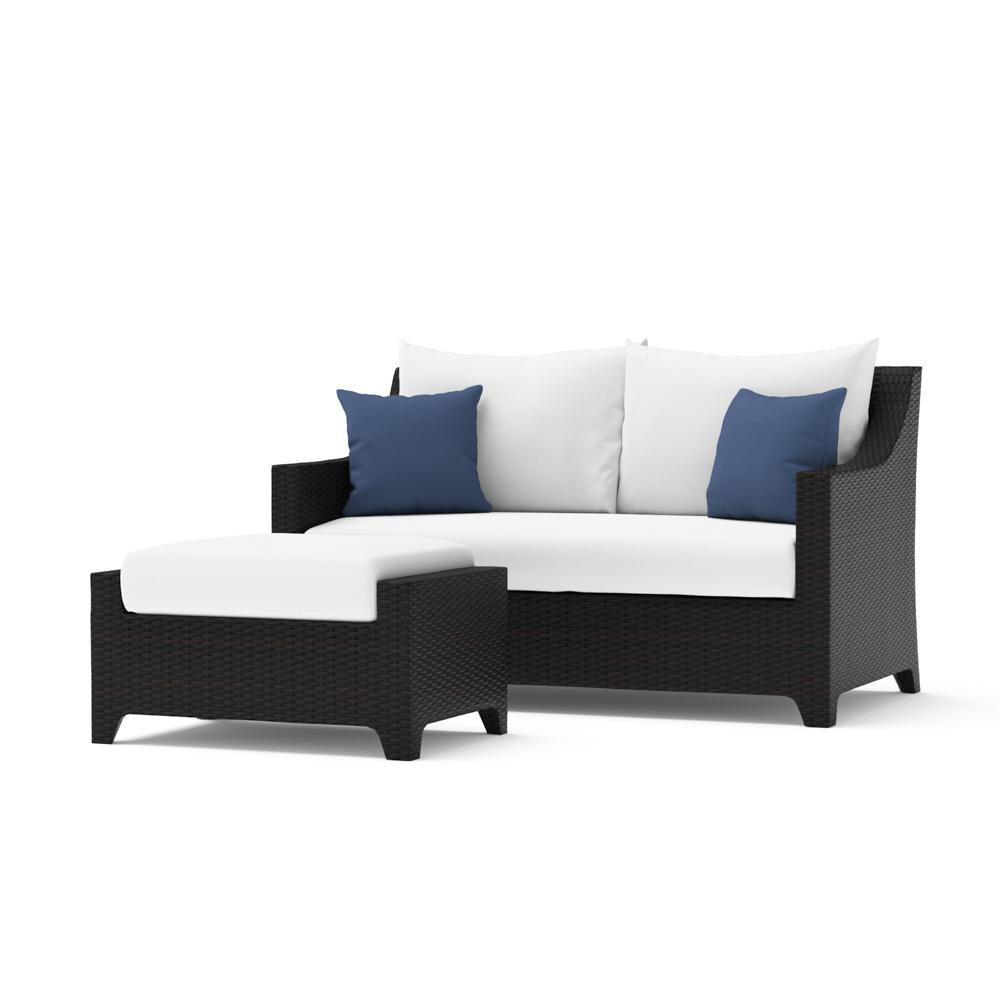 Deco Sunbrella Outdoor Loveseat & Ottoman