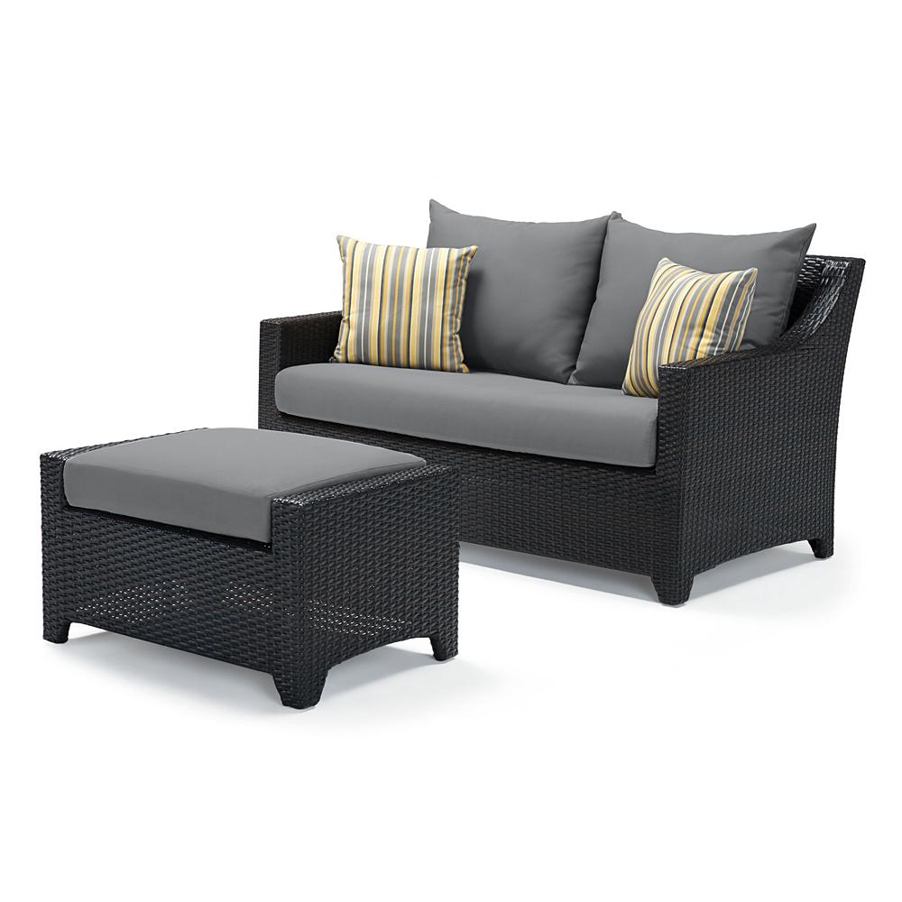 Deco Sunbrella Outdoor Loveseat & Ottoman