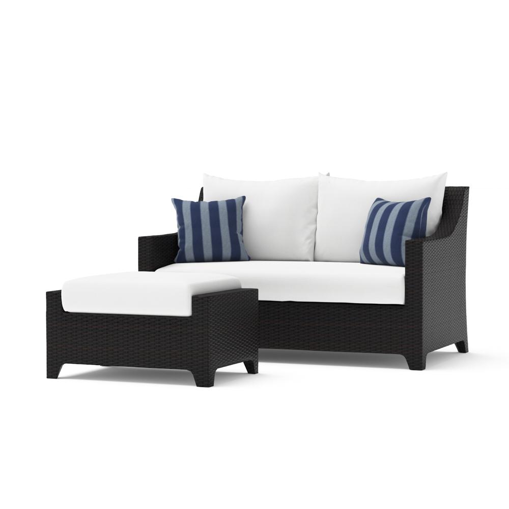 Deco Sunbrella Outdoor Loveseat & Ottoman
