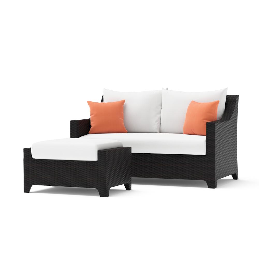 Deco Sunbrella Outdoor Loveseat & Ottoman