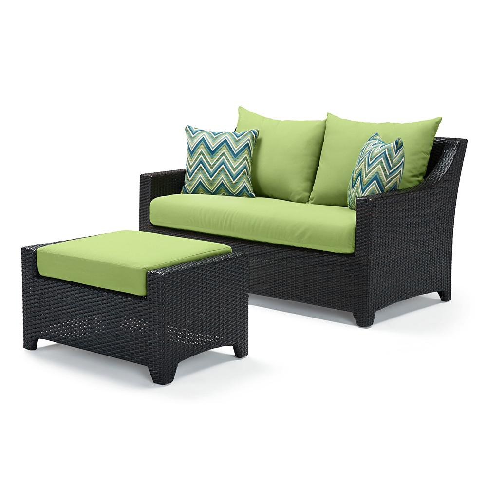 Deco Sunbrella Outdoor Loveseat & Ottoman