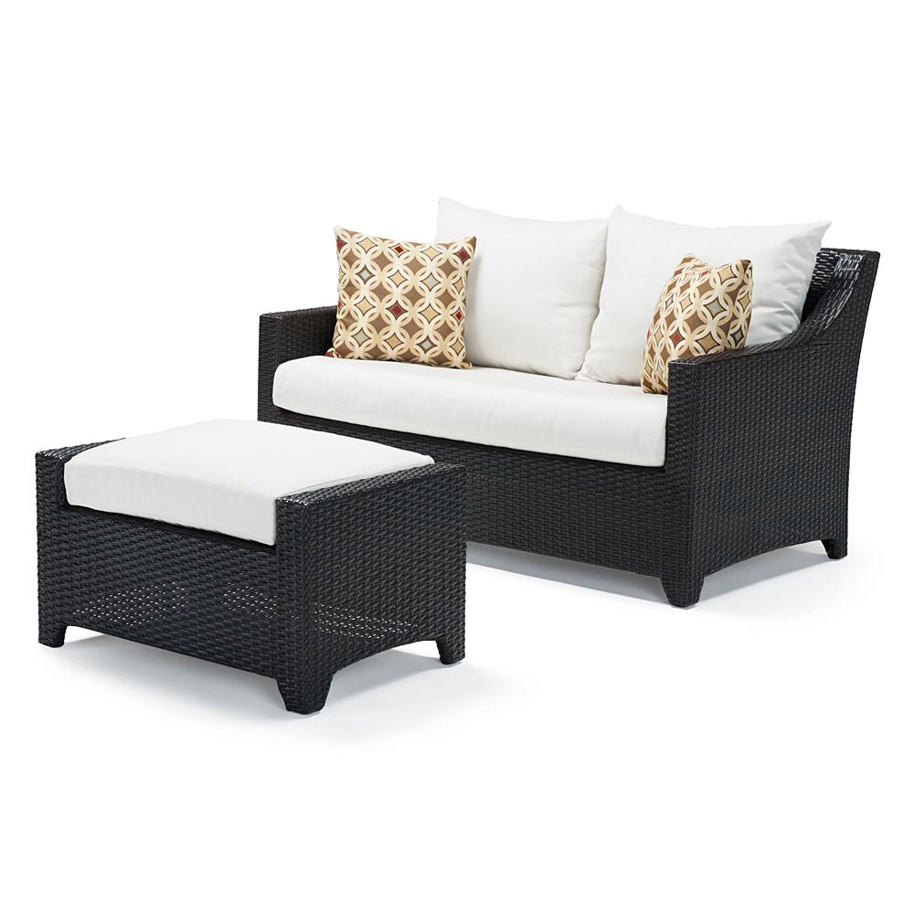 Deco Sunbrella Outdoor Loveseat & Ottoman