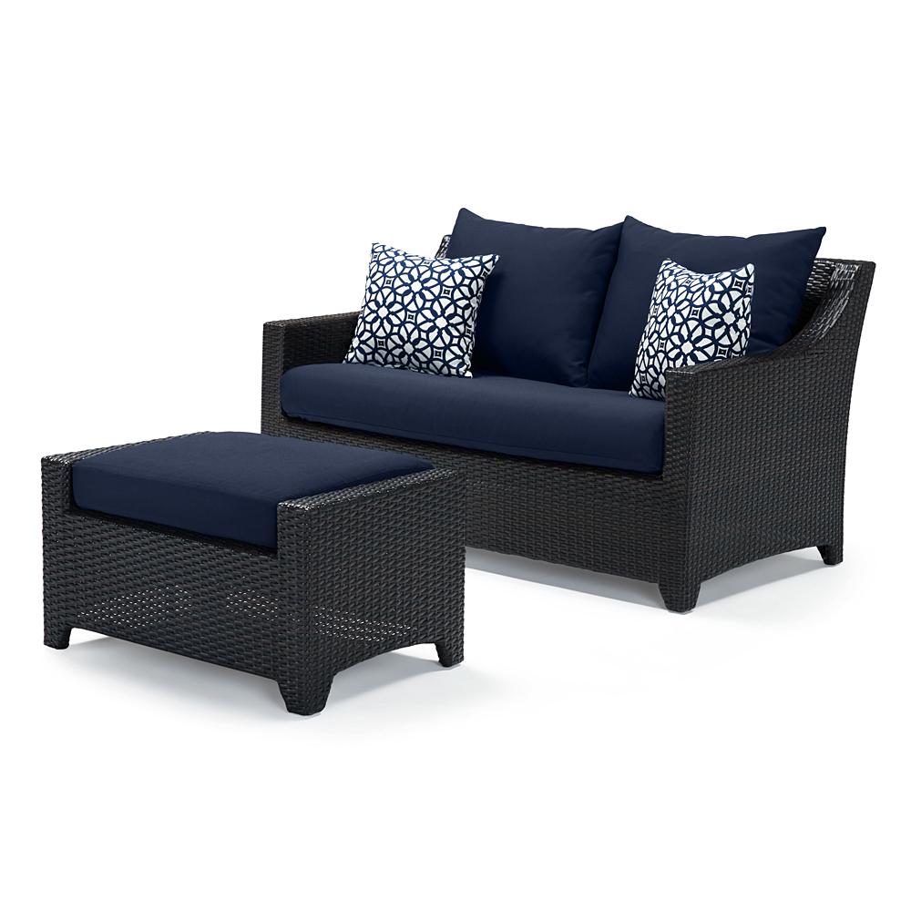 Deco Sunbrella Outdoor Loveseat & Ottoman