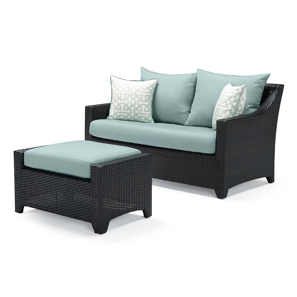 Deco Sunbrella Outdoor Loveseat & Ottoman