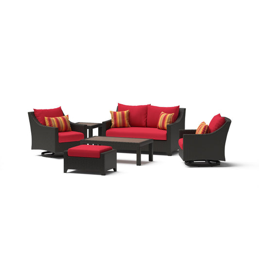 Deco 6 Piece Sunbrella Outdoor Love & Motion Club Set