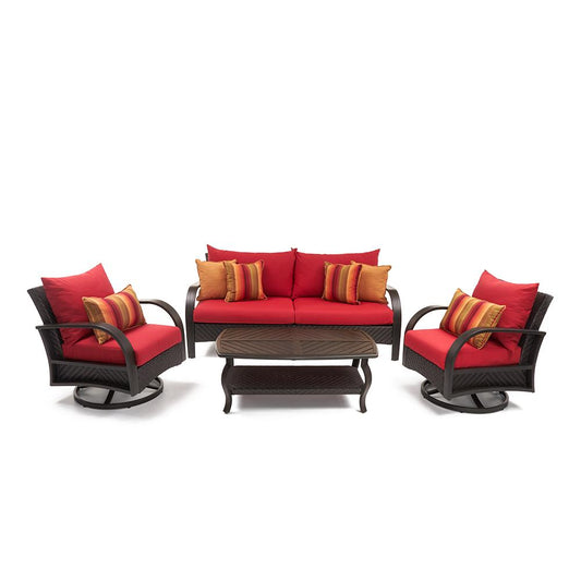 Barcelo 4 Piece Sunbrella Outdoor Motion Seating Set
